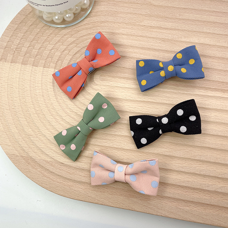 Kid's Simple Style Bow Knot Cotton Hair Clip display picture 2