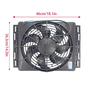 14*18 Rəqəmsal ventilyator 12V24V avtomobil kondisioner fanı 120W