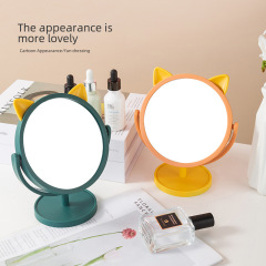 Factory Wholesale Cartoon Makeup Mirror Desk Top Trendy Student Vanity Mirror Dorm Desk Adjustable Fairy Mirror