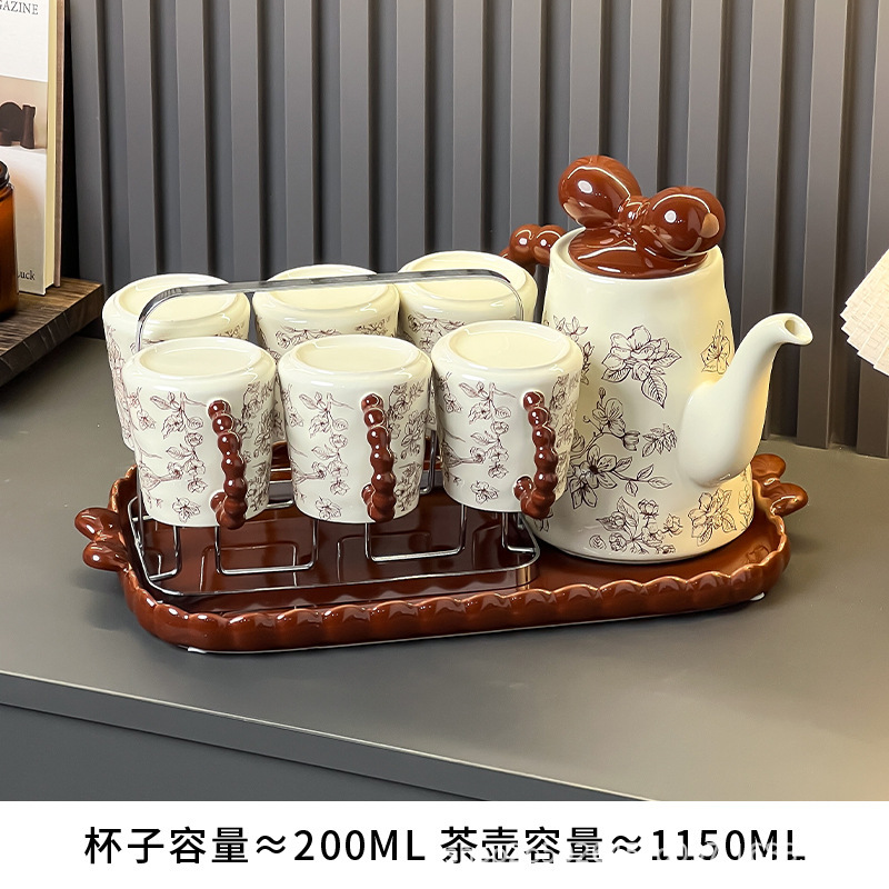 乔迁新居陶瓷茶壶水杯家用套装家用客厅喝水杯杯具高级感新婚礼盒|undefined