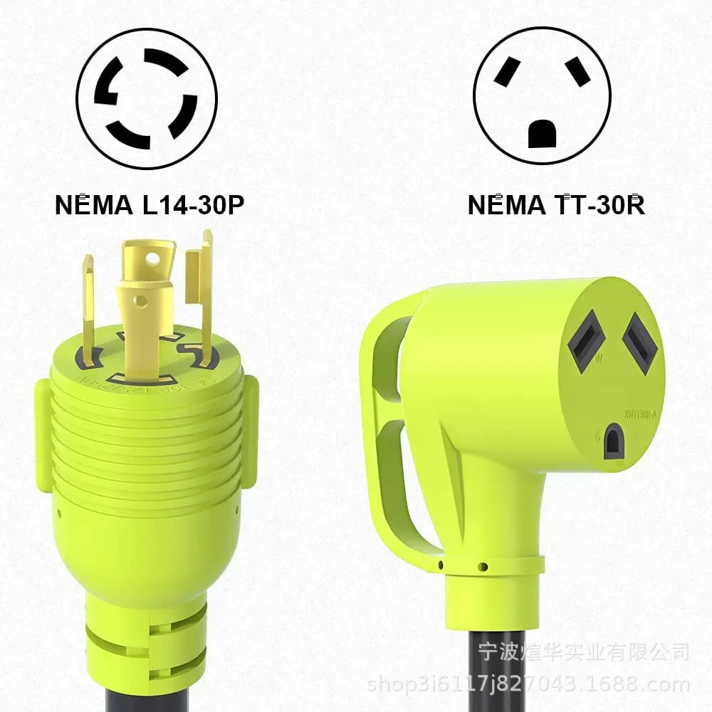 厂家供应美标L14-30P/TT-30R插头PVC电线三相AC插头线电缆浙江宁