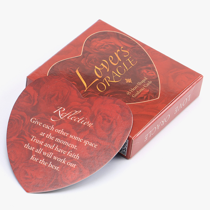 Lovers Couple Oracle Tarot Heart-shaped Cards_voghion.com