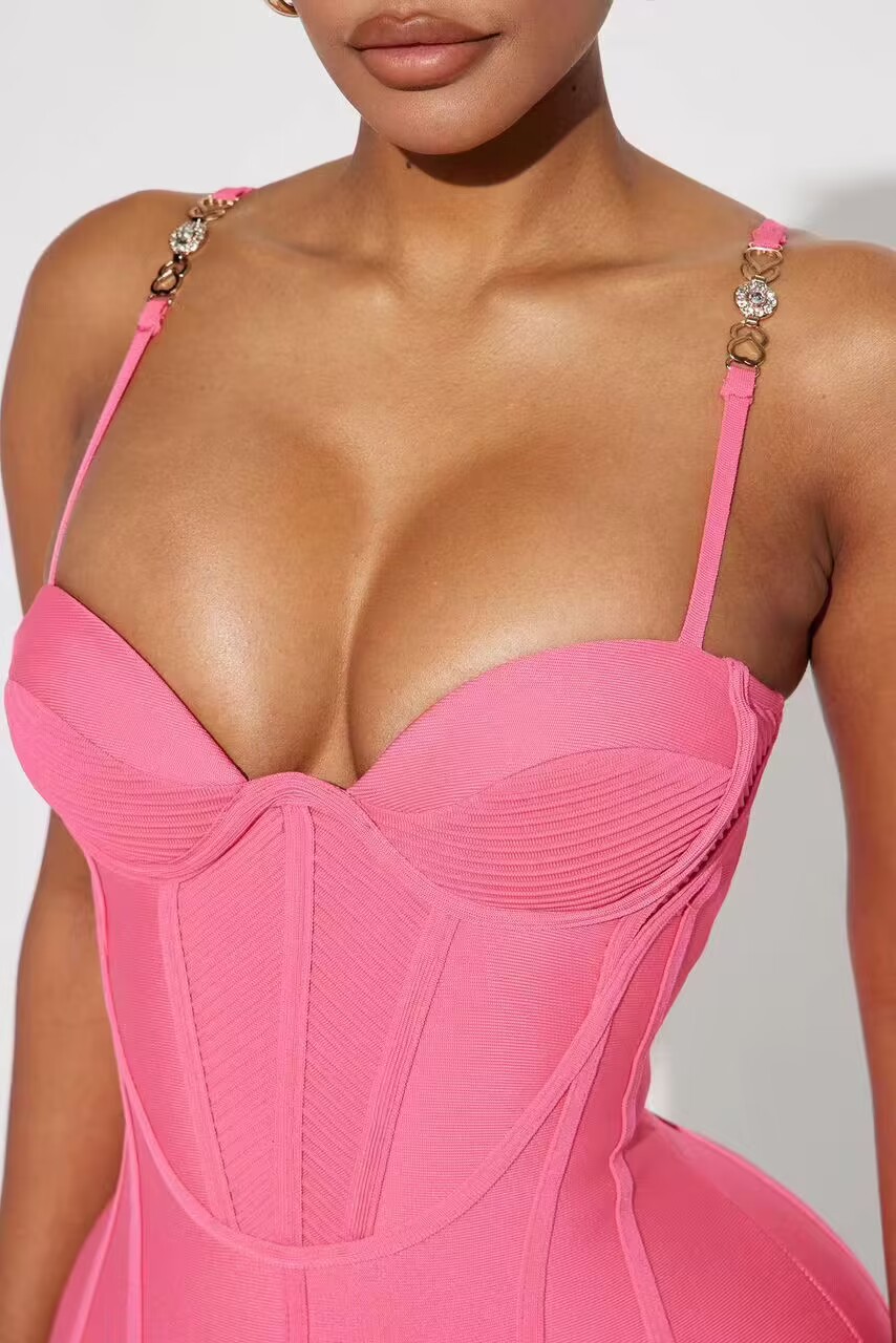 Women's Ruffle Strap Knit Dress Image 5