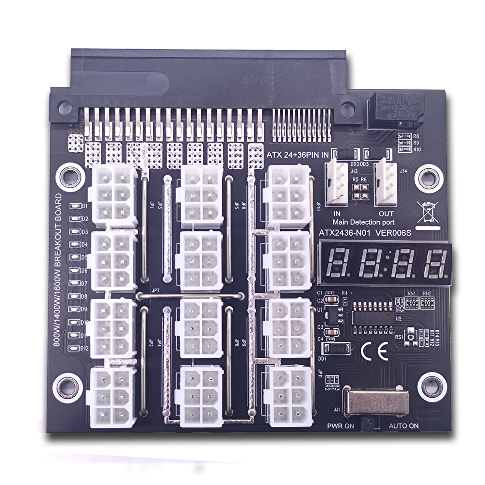 ������DEL��������Դ2200Wת6P�Կ���Դ��24+36PINת12��6Pת�Ӱ�