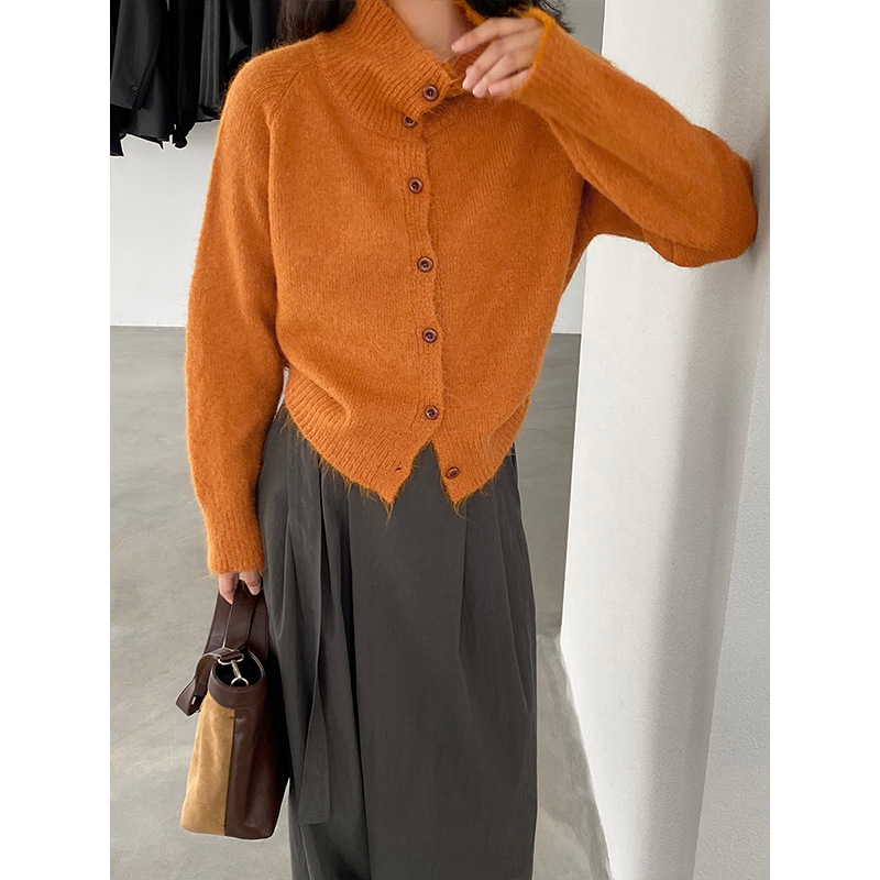 江左 超好看慵懒氛围感高领毛衣女25秋季加厚高级感针织上衣 8616