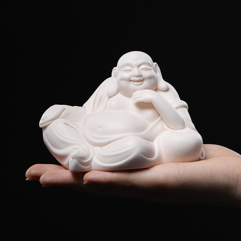喜念弥勒佛摆件车载笑佛家居客厅电视柜酒柜装饰品工艺品