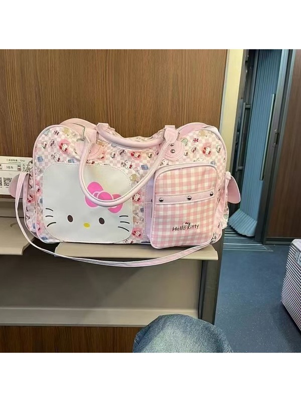 HelloKitty旅行包卡通可爱可套行李箱附加大包包凯蒂猫手提健身包|undefined