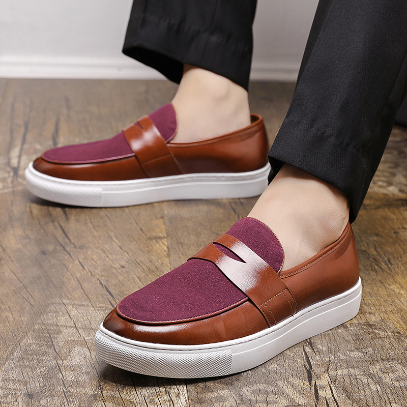 Zapatos de hombre de talla grande transfronterizos nuevos zapatos de cuero casuales de moda zapatos Lefu de moda zapatos de cuero bajos de estilo británico de moda al por mayor