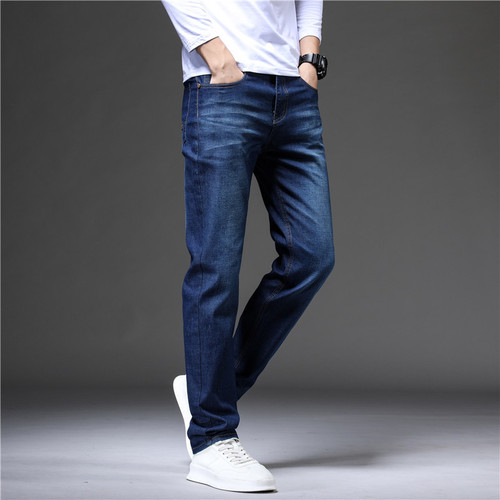 Spring Men's Denim Casual Pants Casual Cotton Micro-Spring Men's Long Pants F8206-2