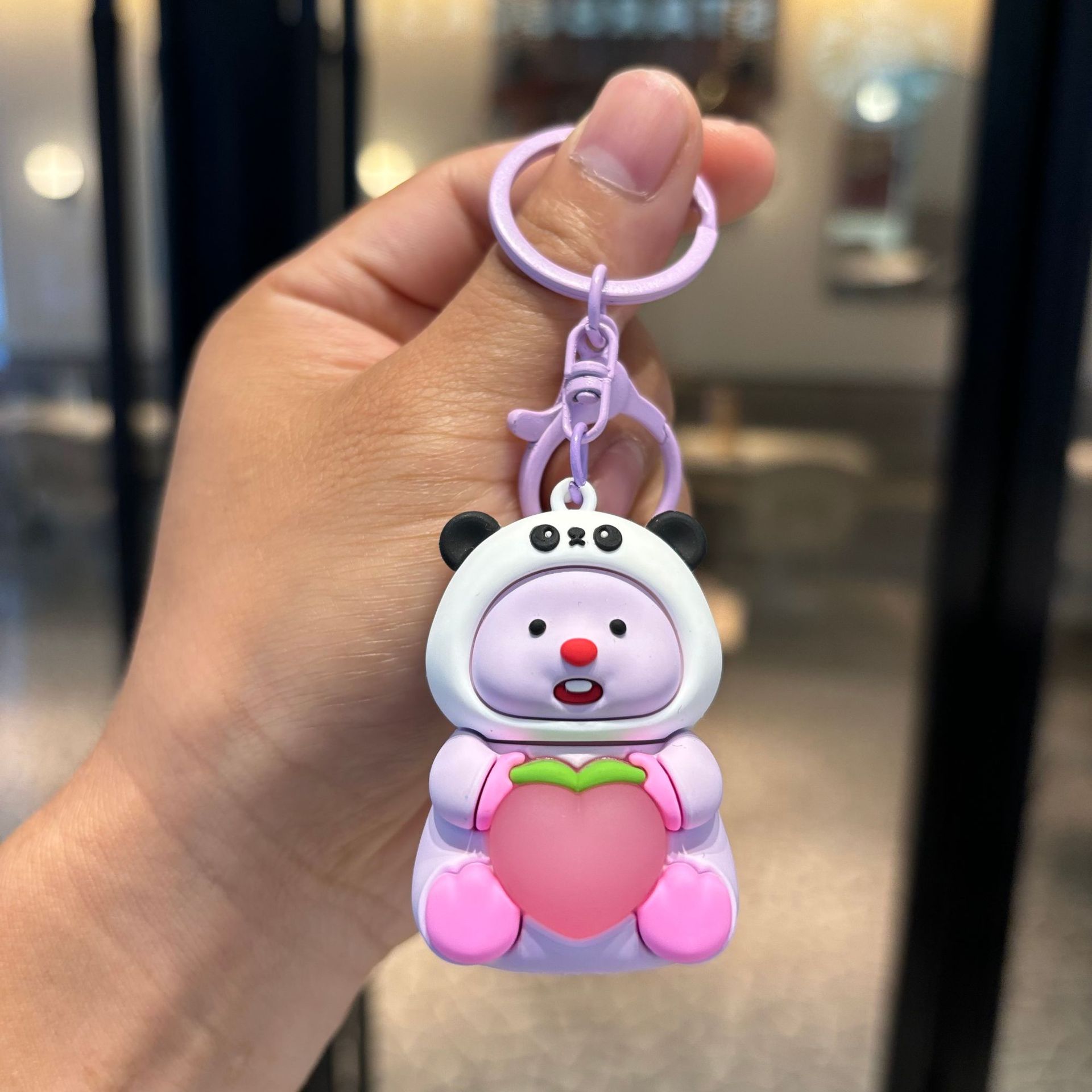 Transfronterizo Kapibara iluminación llavero Kullomi llavero muñeca pequeño beaver colgante colgante