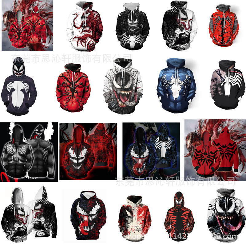 New Venom 2 Muscle Venom Series Cos Sweatshirt cosplay Anime 3D Digital Print Hoodie