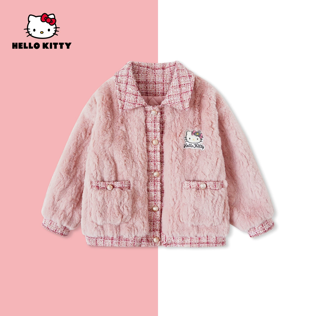 HelloKitty зимний новый костюм для девочек толстый шерстяной пиджак для мальчиков AC4428BG223