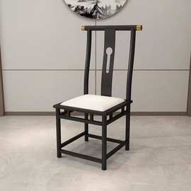 批发新中式酒店宴会厅火锅店餐椅包厢复古风主题餐厅铁艺靠背椅子