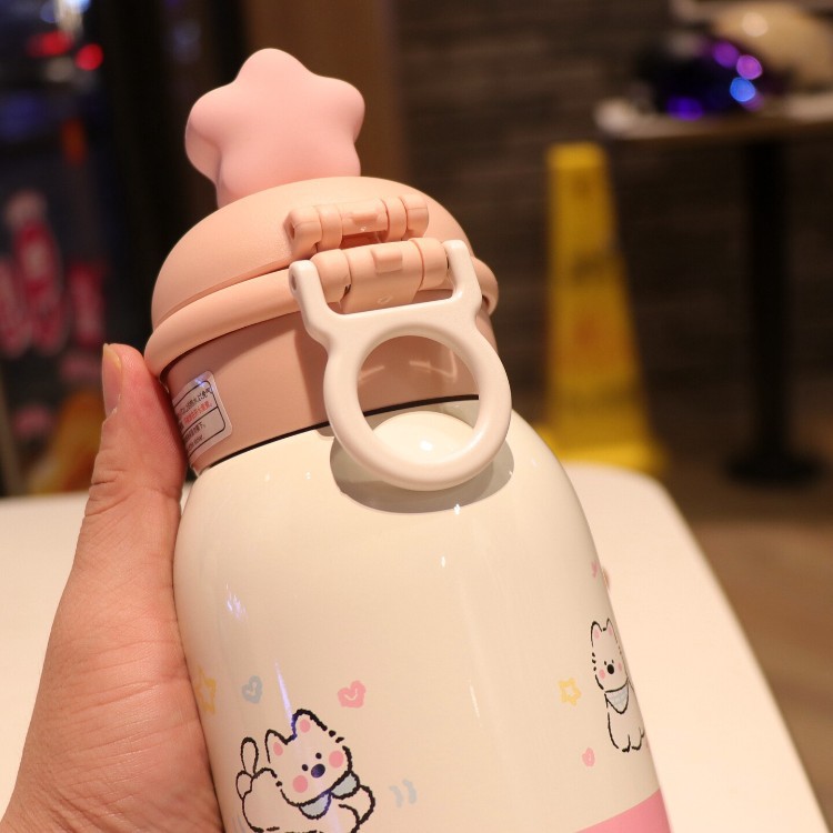 Star Bao cubierta de resbalaje doble bebida taza de paja aislante térmico para estudiantes de primaria para niños en la escuela hervidor de agua de estómago grande lindo 2026 nuevo
