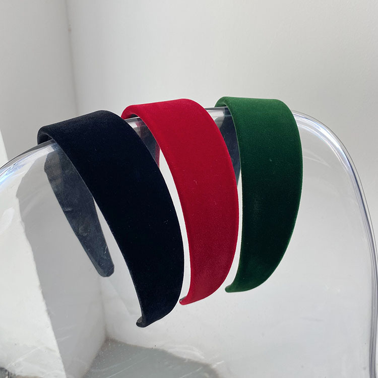 Housewarming, Anniversary, Business, Wedding, Travel, Birthday, Festival Occasion Wholesale Korean Velvet Broad-brimmed Hair Band Fold Hair Scrunchies Nihaojewelry