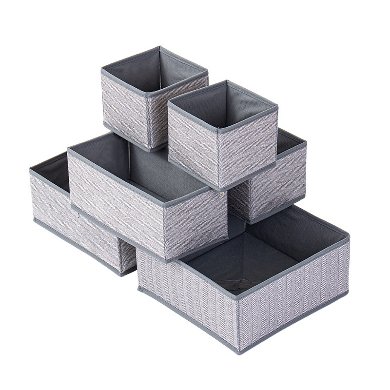 Six -piece of gray hering pattern