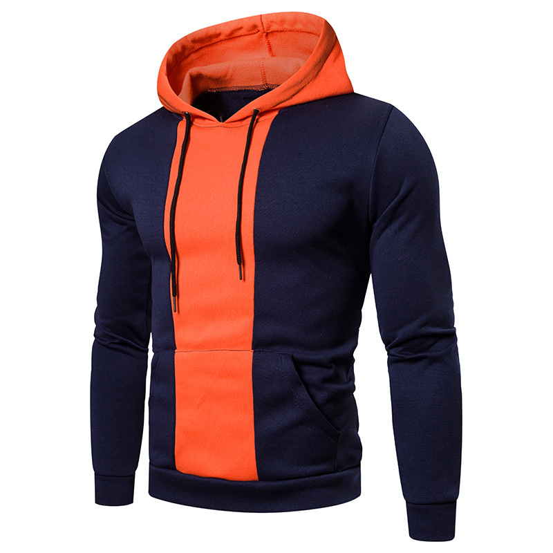 Herrenbekleidung Mode Spleißen Casual Kapuzen Herren Sweatshirt_voghion.com