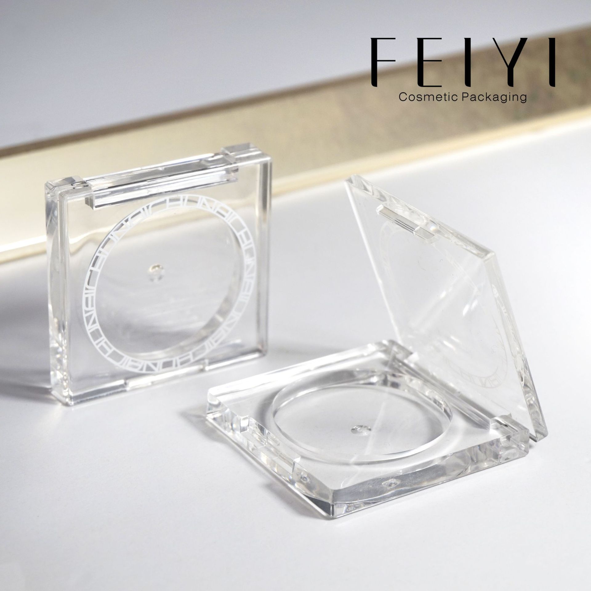 现货透明方型内圆格眼影盒 眼影粉包装壳 飞逸化妆品包材M3057