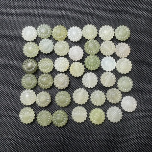 Hetian Jade Jasper Qinghai Material Sunflower Straight Hole Buddha Bead Handstring DIY Accessories Pendant Jade Jewelry Wholesale