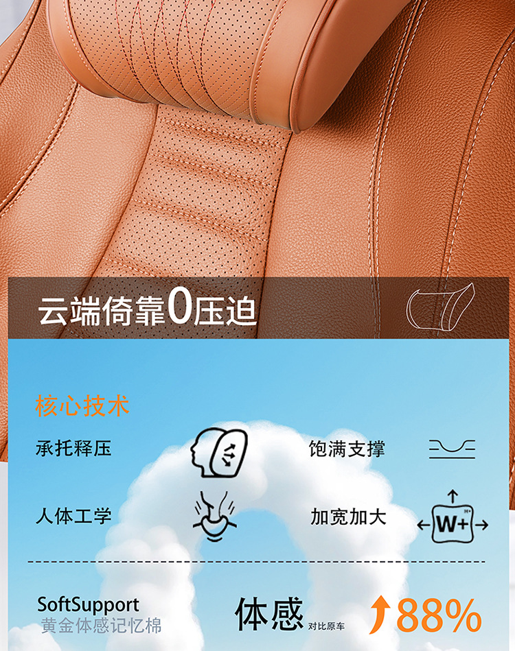 Car Headrest and Lumbar Support Made of Breathable Memory Foam, Neck Pillow with a Premium Feel, Car Seat Lumbar Cushion, Cushioned Headrest