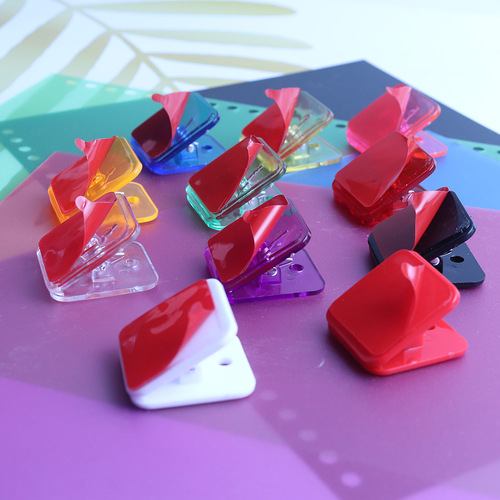 Transparent simple small clip plastic invoice clip multifunctional test paper folder cute decorative note clip fixed clip