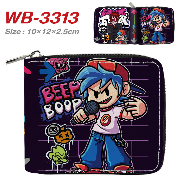 Friday night peripheral full-color zipper short wallet Cartoon Cartoon student PU wallet wallet coin purse Friday night peripheral full-color zipper short wallet Cartoon Cartoon student PU wallet wallet coin purse