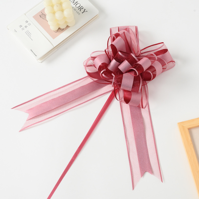 Nuevo crossover Macarons de gran tamaño, diamantes rotos, cebolletas, hilo de nieve, flores de dibujo, embalaje de regalo de Navidad, decoración de coche de bodas, flores de dibujo