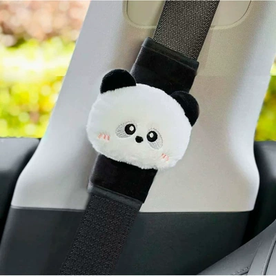Seat belt shoulder pad Winter Plush Cartoon Doll Internet - 1-panda-shoulder-pad