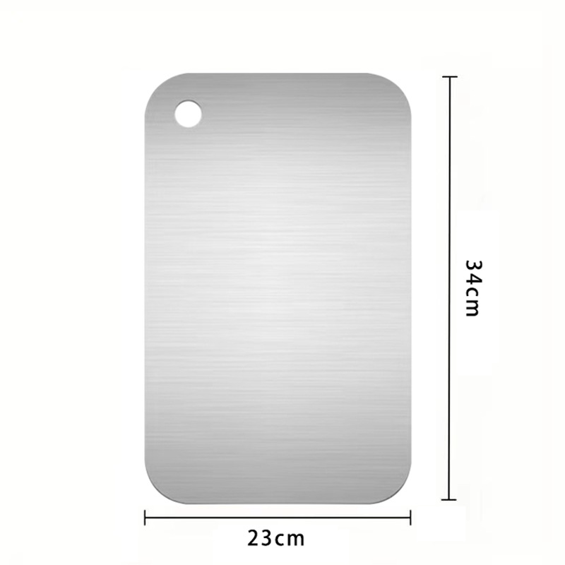 Cross-border 304 tablero de acero inoxidable antideslizante grueso tablero de corte de verduras tablero de corte doméstico tablero de corte de escritorio grande tablero de corte