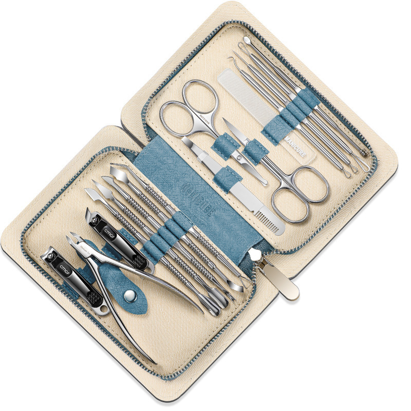 Herramientas de pinza de garganta de uñas, empuje de regalo, reparación de uñas, cuchillo de uñas de piel muerta, conjunto de cortinas de uñas para el hogar