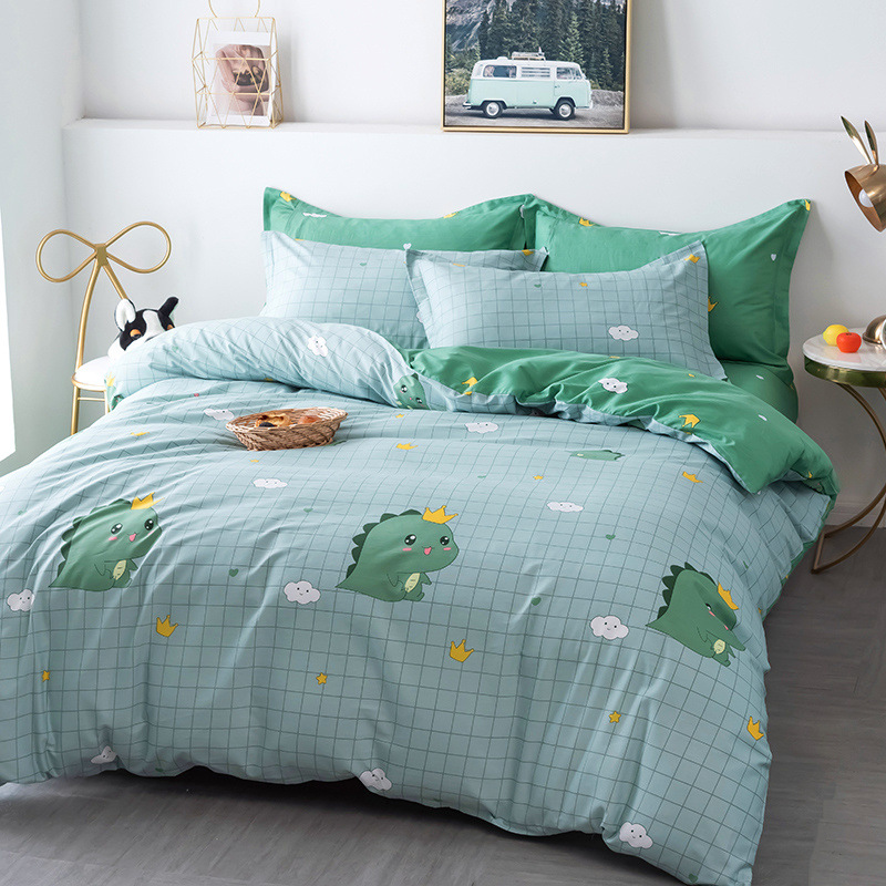 2025 ropa de cama de cuatro piezas de algodón de nuevo estilo ropa de cama de algodón funda de edredón ropa de cama de tres piezas de una sola cama doble