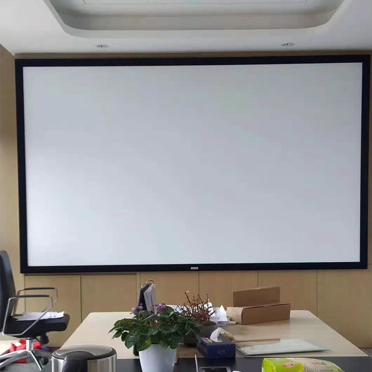 廠家直供60-100寸影院式足浴酒店畫框投影幕布投影儀幕布會所會議