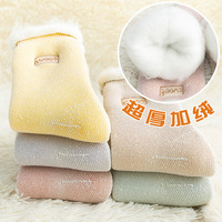Tất dày nhung Mùa Đông, tất Tuyết Ấm Áp cho trẻ em, tất ống vừa, tất len chống lạnh, tất giam giữ siêu dày mùa đông