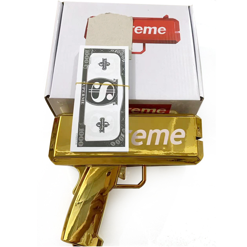 Los fabricantes suministran nuevo dinero exótico pistola de juguete dinero pistola USD dinero pistola partido juego boda dinero tiro