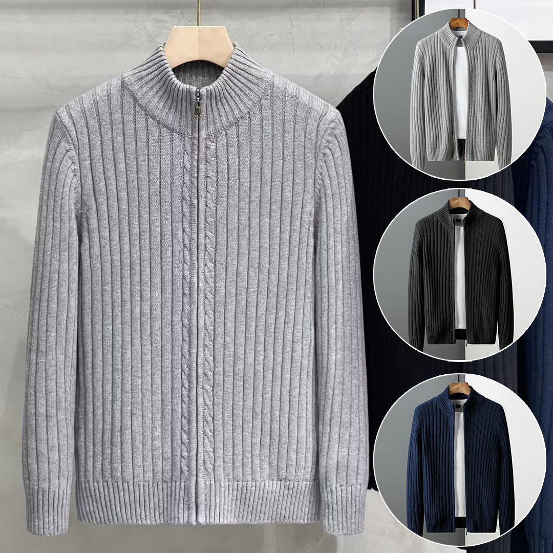 Otoño y invierno nuevos camisetas de punto europeas y estadounidenses, camisetas de punto cardigan, suéteres de hombre, chaqueta delgada, comercio exterior al por mayor transfronterizo