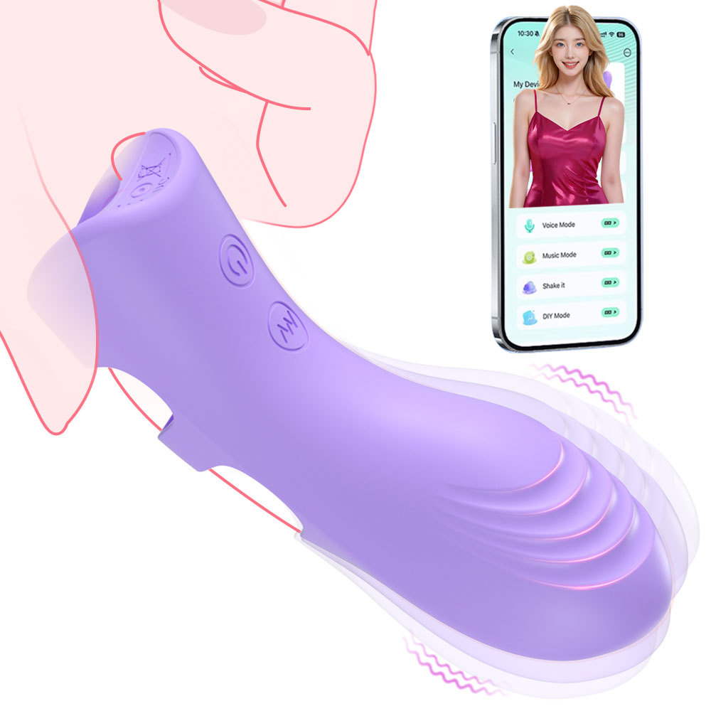 Finger Set Vibrating Pussy Licking Silicone Vibrator 10 Frequency Female Device Rechargeable Adult Products Wholesale_voghion.com