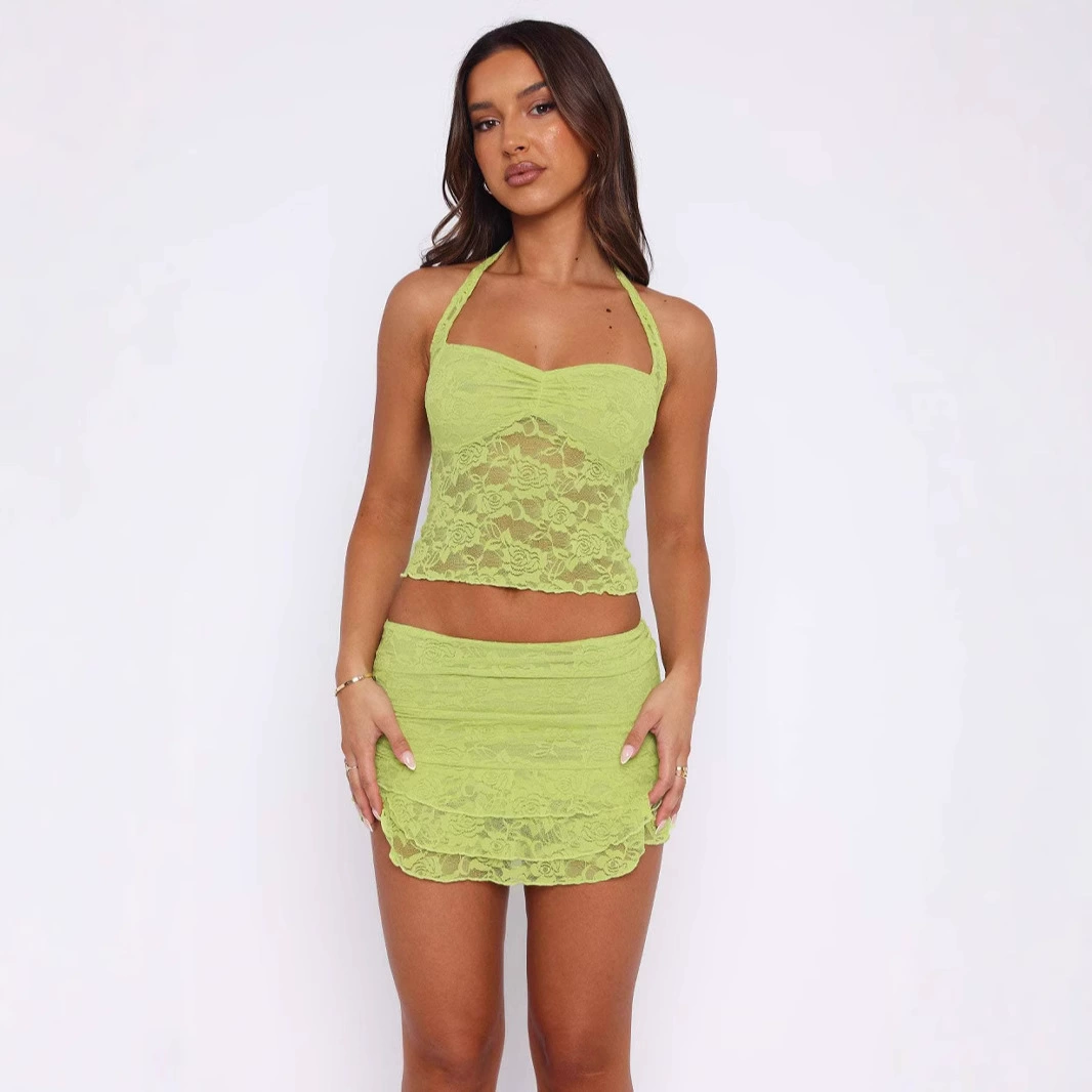 Amazon европейский и американский ажурный женский кружевной топ подтяжка сексуальный жилет