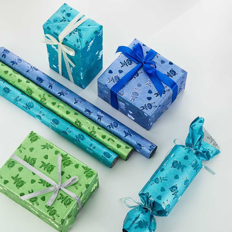 Cumpleaños, Navidad, Día de San Valentín, regalos de dibujos animados para hombres y mujeres, cajas de regalo, papel de embalaje, papel de color, paquete impermeable, pergamino