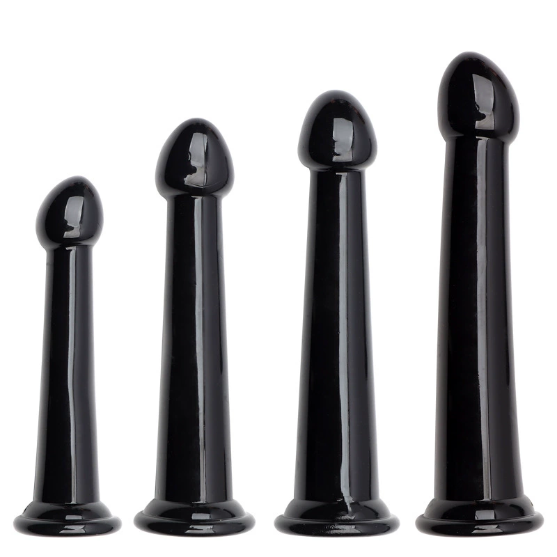Anal Plug Set, 4 Sizes (16/20/22 cm), soft silicone, suction base, 6 cm shaft width
