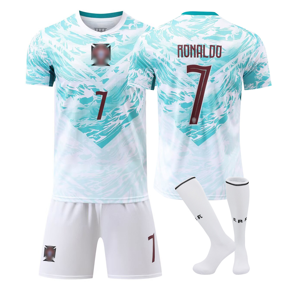 2026 Portugal Camiseta en casa y fuera Camiseta de fútbol infantil No. 7 Ronaldo 8B tarifa infantil adulto transfronterizo