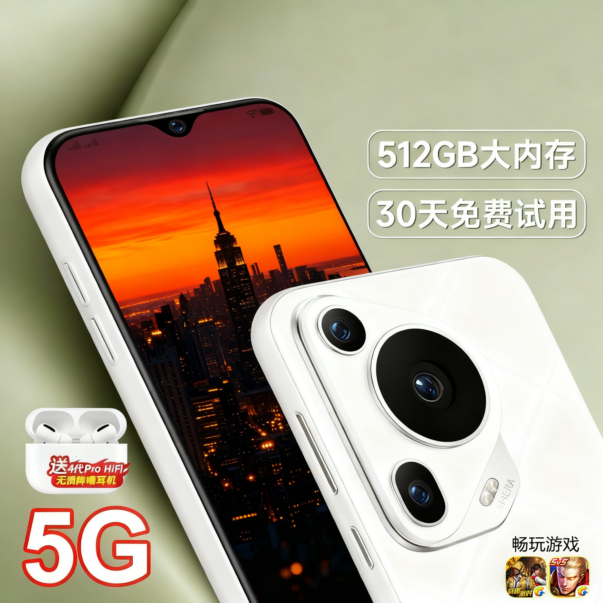 2025 New Model 6.8inch Large Screen 512g Large Memory Full Network 5g Student Gaming Cheap Android Smartphone