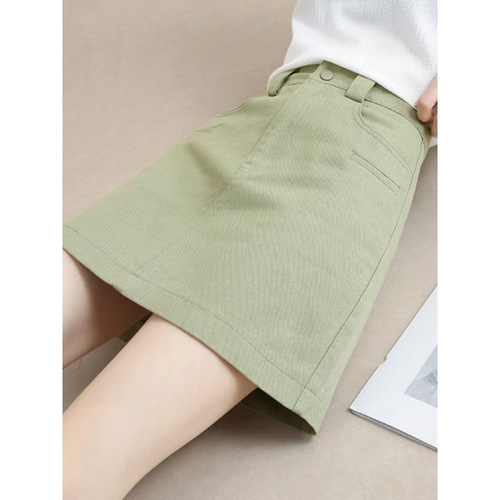Women's 2025 Summer Short Skirt, Thin High-Waist A-Line Semi-Skirt, Versatile Skirt Pants, Slimming and Flattering