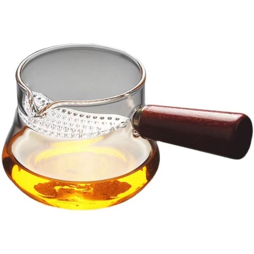 Tea leakage Kungfu tea set tea water separator high borosilicate glass cup fair cup transparent tea sea crescent filter cup