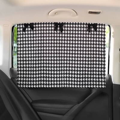 Insulation Curtain Children's Rear Window – Car curtains - houndstooth-magnet-suction-cup-double-adsorption