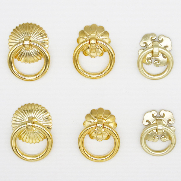 Antique golden retro ring