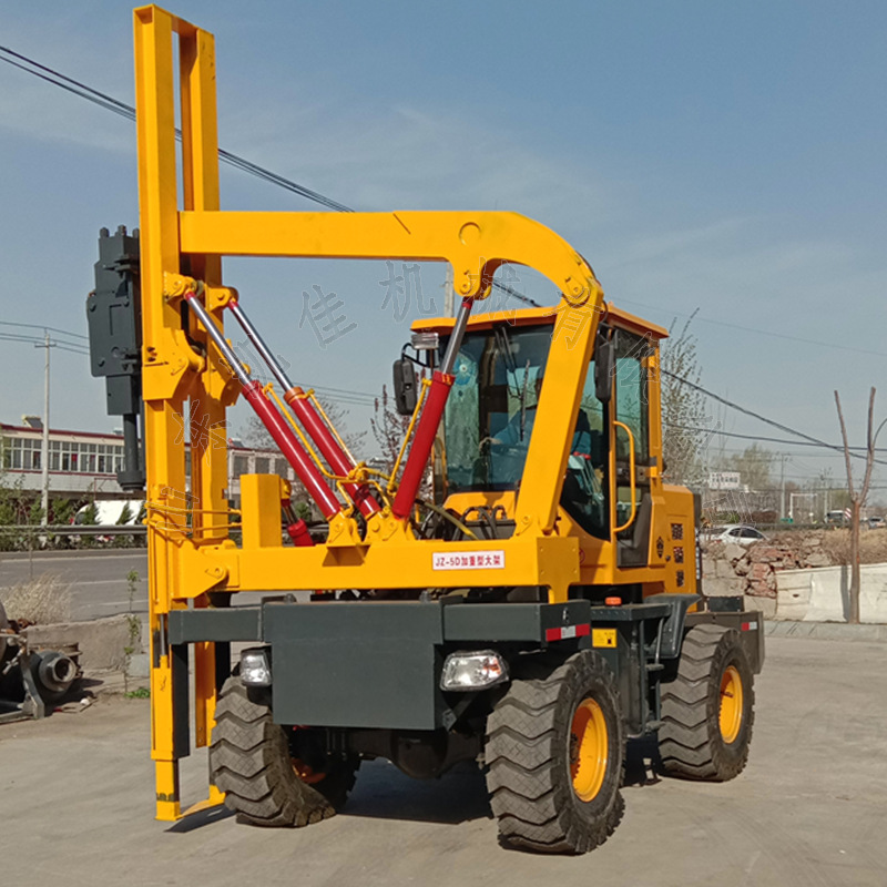 高速公路打桩机 液压锤打拔钻一体机 高速护栏打桩机打桩拔桩设备