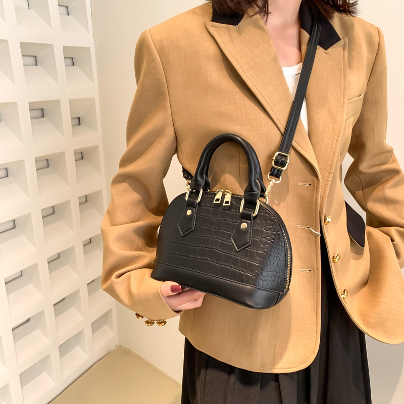 Stone Pattern Retro Portable Shell Bag 2023 New Winter Foreign Style Personality Messenger women's bag trendy shoulder bag_voghion.com