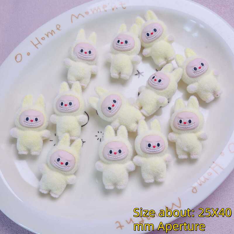 可爱立体植绒La布布站姿坐姿通孔串珠diy手工挂件萌粒饰品配件|undefined