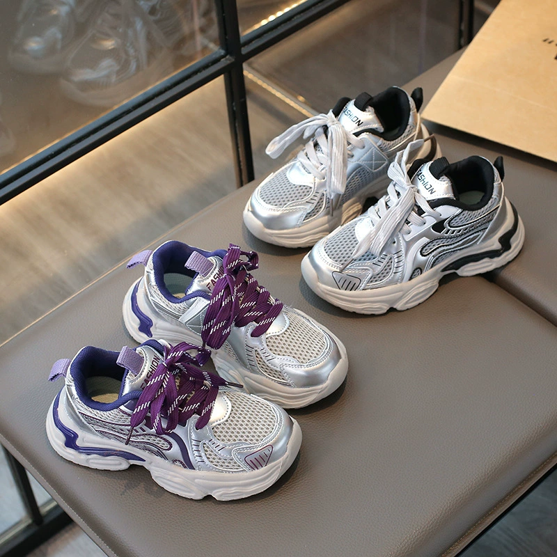 2025 весна и осень детская обувь оптовая кожаная детская спортивная обувь для мальчиков и девочек обувь для бега EVA нижняя часть