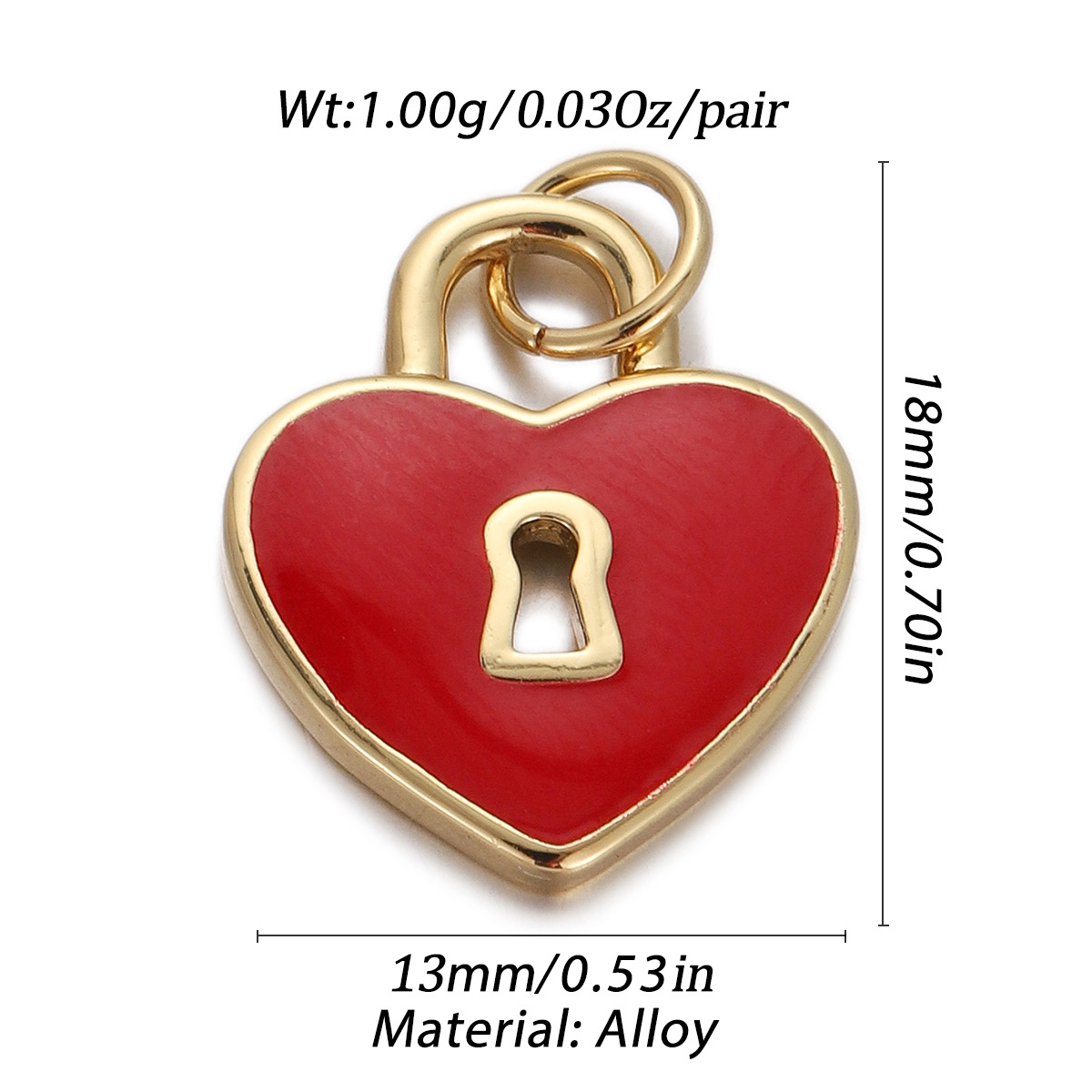 4g Weight Pendant Jewelry Making Type Gold Plated Plating Material 1 Piece Quantity Daily Occasion Copper Material Star, Heart Shape Pattern Women's Gender Enamel Design Simple Style Style 1 Piece Copper Gold Plated Star Heart Shape Pendant 2
